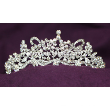 Derniers Silver Gorgeous Headwear Crystal Accents nuptiale Prom Tiara